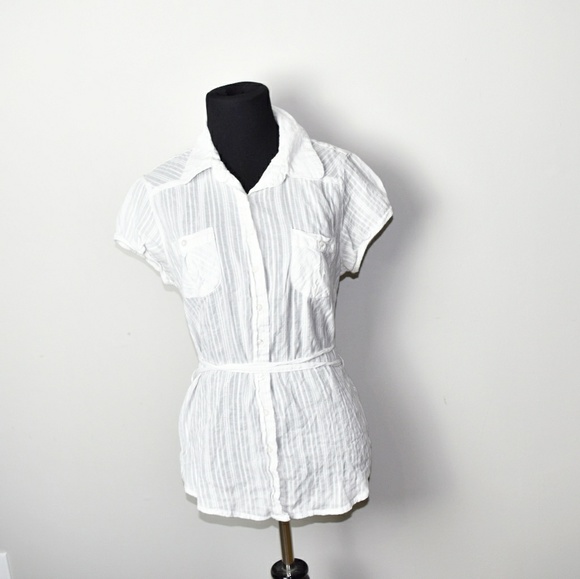 Tops - Beautiful White Linen Blouse